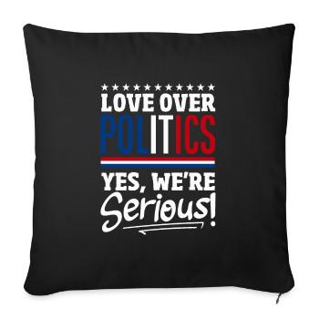 United In Love Unity Patriotic American - Sofa pillowcase 17,3'' x 17,3'' (45 x 45 cm) - black - Front