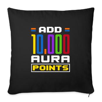 Ajouter 10 000 points d’aura Trendy Viral - Housse de coussin décorative 45 x 45 cm - noir - Devant