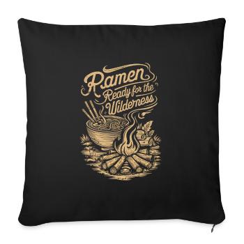 Camping Ramen Lovers - Sofakissenbezug 45 x 45 cm - Schwarz - Vorne