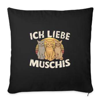 J’aime le dicton drôle Dragging Party - Housse de coussin décorative 45 x 45 cm - noir - Devant
