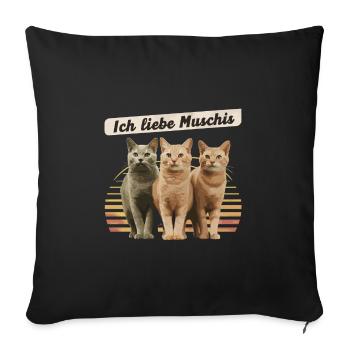 J’aime le dicton drôle Dragging Party - Housse de coussin décorative 45 x 45 cm - noir - Devant