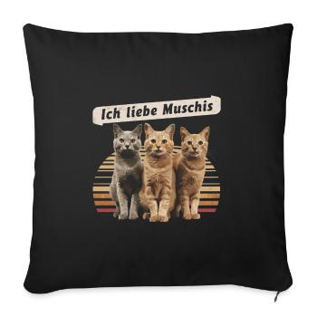 J’aime le dicton drôle Dragging Party - Housse de coussin décorative 45 x 45 cm - noir - Devant