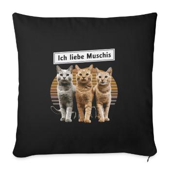J’aime le dicton drôle Dragging Party - Housse de coussin décorative 45 x 45 cm - noir - Devant