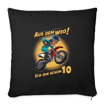 Dégagez! J’ai déjà 10 ans d’anniversaire - Housse de coussin décorative 45 x 45 cm - noir - Devant