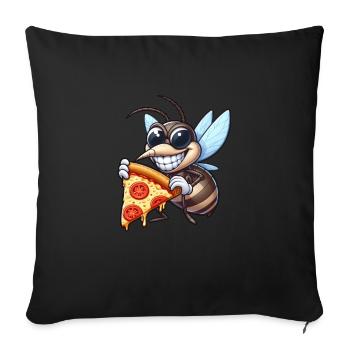 Süße Hyäne Schaukeln Spielplatz Cartoon - Sofakissenbezug 45 x 45 cm - Schwarz - Vorne