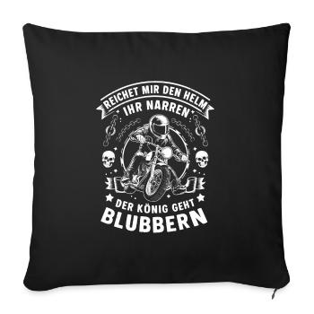 Reichet Mir Den Helm Biker Motorradfahrer - Sofakissenbezug 45 x 45 cm - Schwarz - Vorne