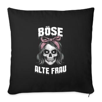 Motorcycle Biker Lady Sarcasm Nasty Old Woman - Sofa pillowcase 17,3'' x 17,3'' (45 x 45 cm) - black - Front