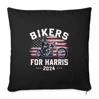Motards pour Harris Kamala 2024 - Housse de coussin décorative 45 x 45 cm - noir - Devant