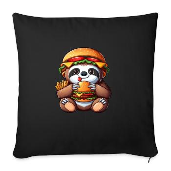 Halloween dinosaur dinosaur T-Rex pumpkin hat helmet - Sofa pillowcase 17,3'' x 17,3'' (45 x 45 cm) - black - Front