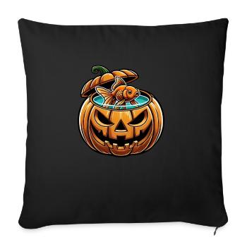 Halloween Fish Goldfish Freshwater Fish Aquarium - Sofa pillowcase 17,3'' x 17,3'' (45 x 45 cm) - black - Front
