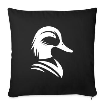 Minimalist Duck Silhouette Portrait - Sofa pillowcase 17,3'' x 17,3'' (45 x 45 cm) - black - Front