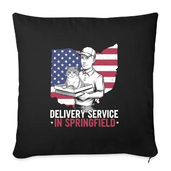 Delivery Service OH Debate  Harris Eating - Sofa pillowcase 17,3'' x 17,3'' (45 x 45 cm) - black - Front