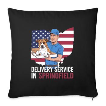 Delivery Service OH Debate  Harris Eating - Sofa pillowcase 17,3'' x 17,3'' (45 x 45 cm) - black - Front