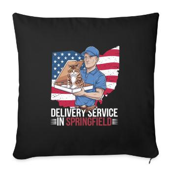 Delivery Service OH Debate  Harris Eating - Sofa pillowcase 17,3'' x 17,3'' (45 x 45 cm) - black - Front