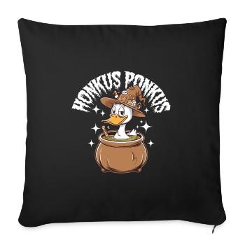 Honkus Ponkus Funny Duck Witch Halloween Magic - Sofa pillowcase 17,3'' x 17,3'' (45 x 45 cm) - black - Front
