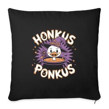 Honkus Ponkus Funny Duck Witch Halloween Magic - Sofa pillowcase 17,3'' x 17,3'' (45 x 45 cm) - black - Front