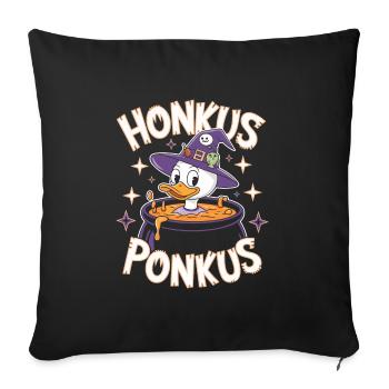 Honkus Ponkus Funny Duck Witch Halloween Magic - Sofa pillowcase 17,3'' x 17,3'' (45 x 45 cm) - black - Front
