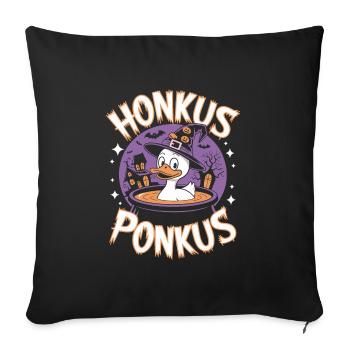 Honkus Ponkus Funny Duck Witch Halloween Magic - Sofa pillowcase 17,3'' x 17,3'' (45 x 45 cm) - black - Front