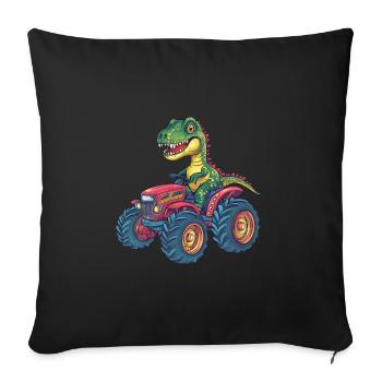 T-Rex Enfants Animaux - Housse de coussin décorative 45 x 45 cm - noir - Devant