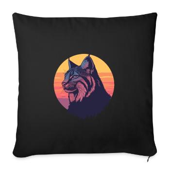 Lynx - Housse de coussin décorative 45 x 45 cm - noir - Devant