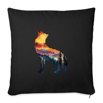 Timber wolf - Sofakissenbezug 45 x 45 cm - Schwarz - Vorne