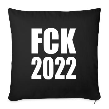 Fck 2022 - Housse de coussin décorative 45 x 45 cm - noir - Devant