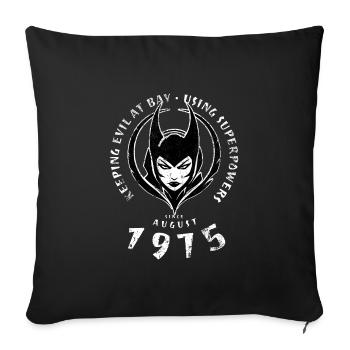50. Geburtstag Using Superpowers Since 08/1975 - Sofakissenbezug 45 x 45 cm - Schwarz - Vorne