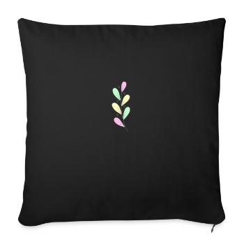 Colorfull Flower - Sofa pillowcase 17,3'' x 17,3'' (45 x 45 cm) - black - Front