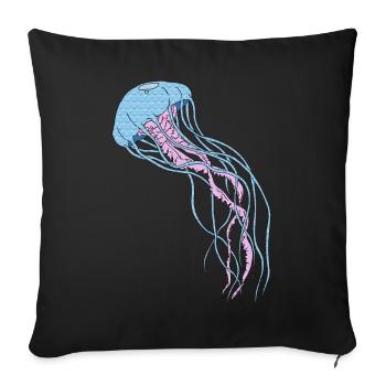 Jellyfish - Sofakissenbezug 45 x 45 cm - Schwarz - Vorne