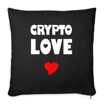 Crypto Love - Sofakissenbezug 45 x 45 cm - Schwarz - Vorne