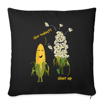 Mais Popcorn Heiß Wetter Sommer - Sofakissenbezug 45 x 45 cm - Schwarz - Vorne