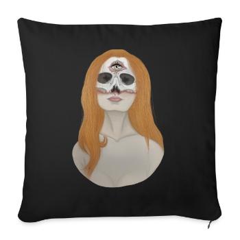 troisième oeil - Housse de coussin décorative 45 x 45 cm - noir - Devant