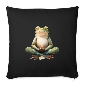 Grenouille - Housse de coussin décorative 45 x 45 cm - noir - Devant