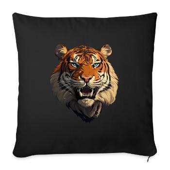 Tiger - Sofakissenbezug 45 x 45 cm - Schwarz - Vorne