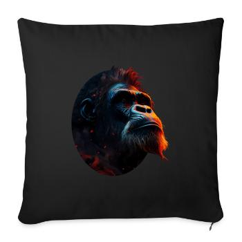 Gorilla - Sofa pillowcase 17,3'' x 17,3'' (45 x 45 cm) - black - Front