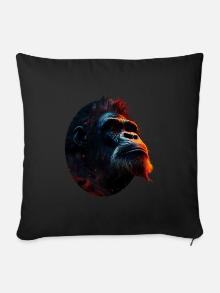 Gorilla - Sofakissenbezug 45 x 45 cm - Schwarz