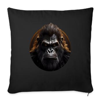 Gorille - Housse de coussin décorative 45 x 45 cm - noir - Devant