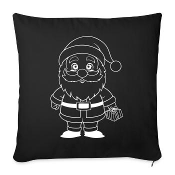 Bande dessinée d’hiver Christmas Man - Housse de coussin décorative 45 x 45 cm - noir - Devant