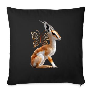 Gazelle - Housse de coussin décorative 45 x 45 cm - noir - Devant