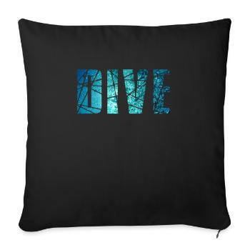 DIVE - Sofakissenbezug 45 x 45 cm - Schwarz - Vorne