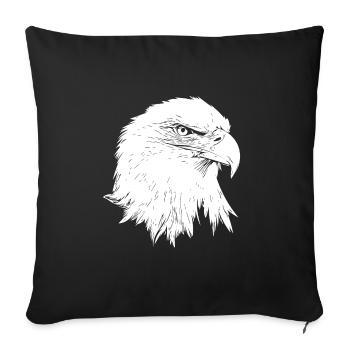 Eagle / Bald Eagle - Sofa pillowcase 17,3'' x 17,3'' (45 x 45 cm) - black - Front