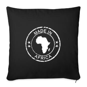 Made in Africa stamp - Sofa pillowcase 17,3'' x 17,3'' (45 x 45 cm) - black - Front