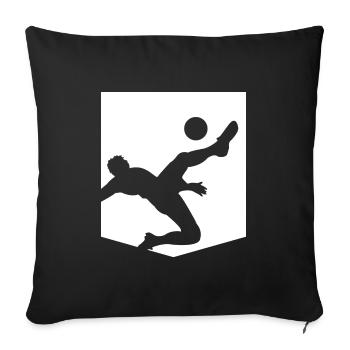 Simple football - Sofa pillowcase 17,3'' x 17,3'' (45 x 45 cm) - black - Front