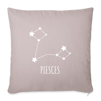 signe astrologique poisson - Housse de coussin décorative 45 x 45 cm - taupe clair - Devant