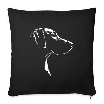 Hungarian Vizsla Dog Dogs Vischel Wilsigns - Sofa pillowcase 17,3'' x 17,3'' (45 x 45 cm) - black - Front