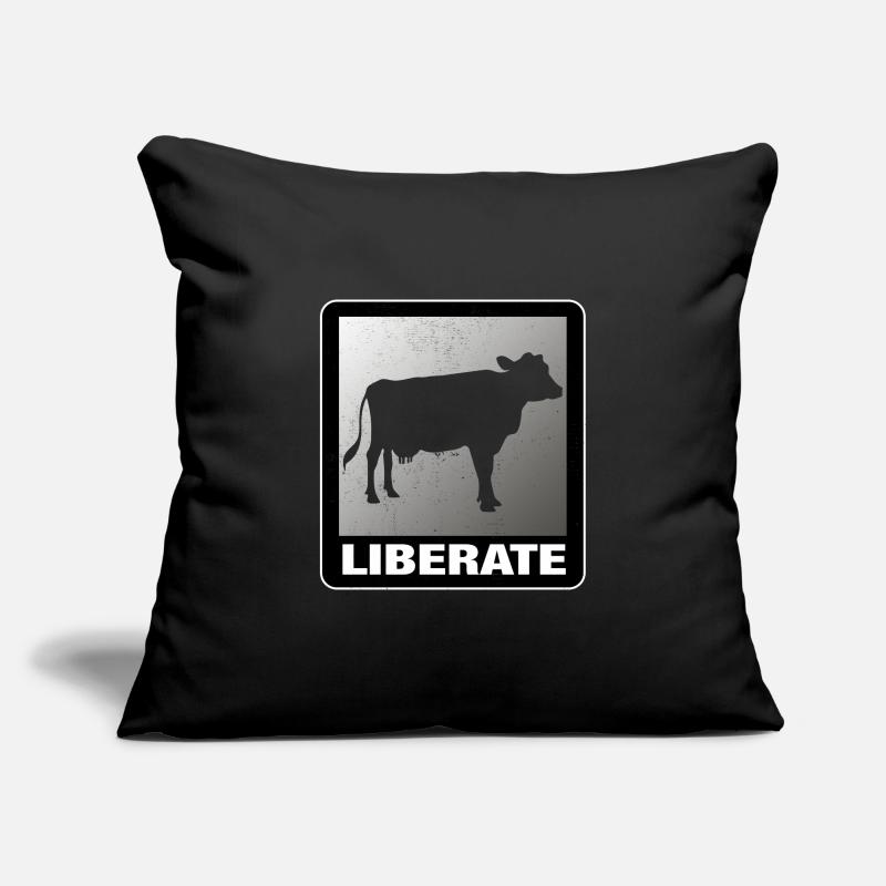 Libérer une vache végétalienne Housse de coussin décorative 45 x 45 cm