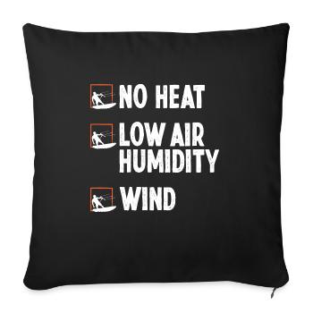Kiteboarder Kitesurfing Kitesurf Wind Kiteboard - Housse de coussin décorative 45 x 45 cm - noir - Devant