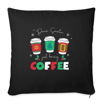 Cadeaux de Noël Noël - Housse de coussin décorative 45 x 45 cm - noir - Devant