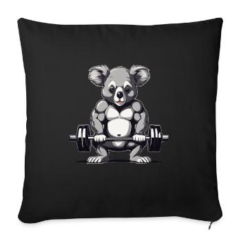 Fitness - Sofakissenbezug 45 x 45 cm - Schwarz - Vorne