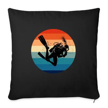 Tauchen Scuba Diver Scuba Taucher Diving - Sofa pillowcase 17,3'' x 17,3'' (45 x 45 cm) - black - Front